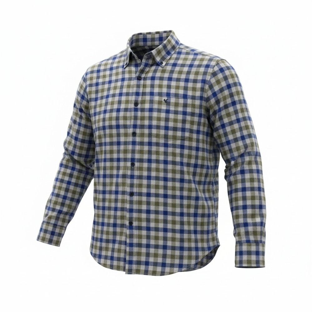 Vineyard Vines Slim Longshore Shirt Mens Large Blue Green Gingham Plaid Cotton